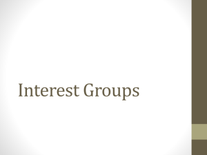 Interest Groups and Lobbyists