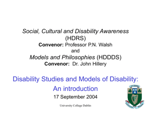 Institutional history of disability