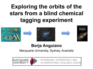 Exploring the orbits of the stars from a blind chemical tagging