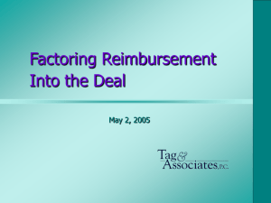 Factoring Reimbursement Into The Deal