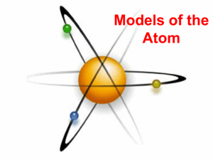 1.3 Models of the Atom
