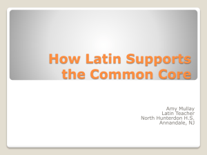 How Latin Supports the Common Core