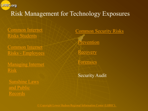 NYSIR/Wright Risk Management Seminar Managing Internet