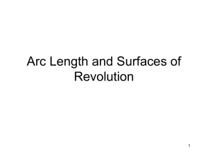 Arc Length and Surfaces of Revolution