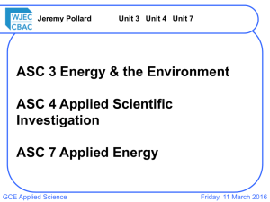 Unit 3: Energy & the Environment 3.2