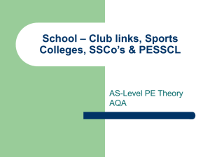 Club/school links - sports colleges