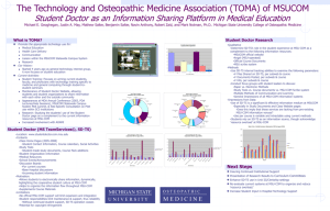 The Technology and Osteopathic Medicine Association (TOMA) of