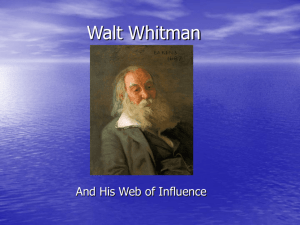 Walt Whitman - Spotlight Theatre Arts