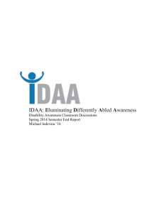 IDAA Spring Semester End Report