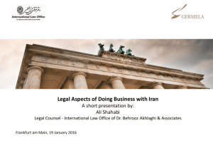 Legal Aspects Iran