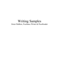 writing sample