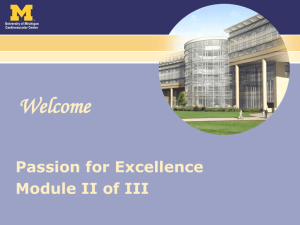 Passion for Excellence - University of Michigan