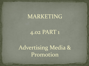 Ind. 4.02(A) – Explain the types of advertising media