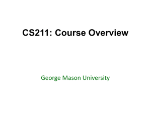 Course Overview - George Mason University Department of