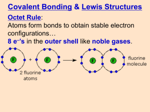 PPT Notes 2 - Covalent Bonding & Lewis Structures