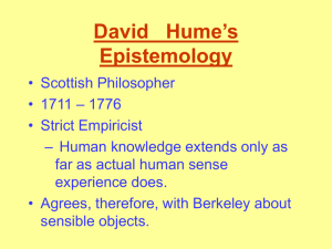 Hume's Epistemology