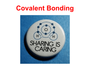 2.3 Covalent Bonding