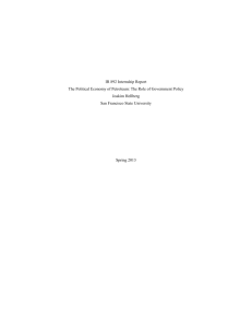 IR 892 Internship Report The Political Economy of Petroleum: The