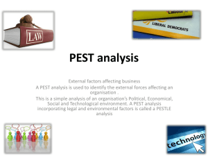 PEST analysis - Work Related Learning