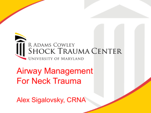 Airway Management of Neck Trauma