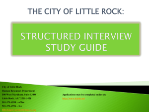 Structured Interview Study Guide