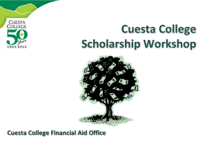 Scholarships - Cuesta College
