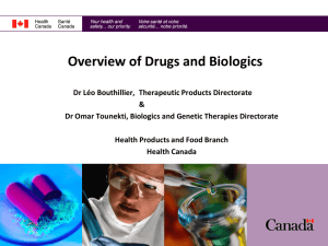 Overview of Drugs and Biologics