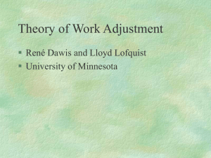 Theory of Work Adjustment