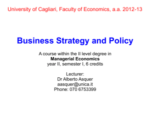 Lecture 5 Strategic entrepreneurship and the Blue Ocean Strategy