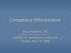 Competitive Differentiation