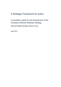 National Diabetes Strategy Consultation Paper