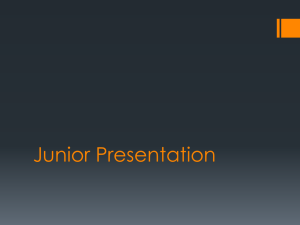 Junior Presentation