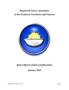 Documentation Guidelines for Registered Nurses and Nurse