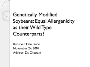 Genetically Modified Soybeans: Equal Allergenicity as Natural