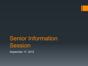 Senior Information Session