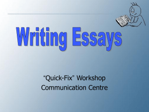 Writing Essays - Mohawk College