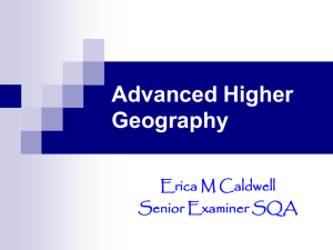 Advanced Higher Geography