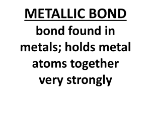 Molecular Shapes & Metallic Bonding