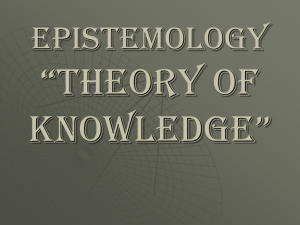 Epistemology 1