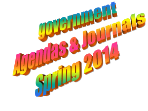 Spring 14 agenda and journals