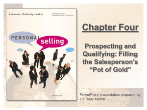 chapter 3. prospecting for and qualifying prospects