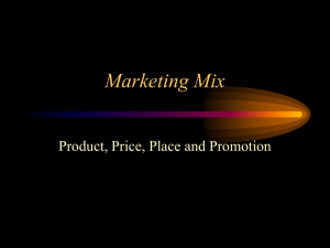 Marketing Mix: Product
