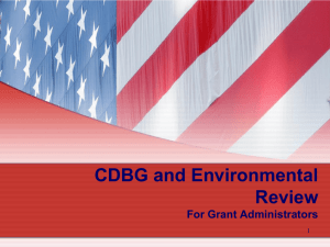 CDBG and Environmental Review
