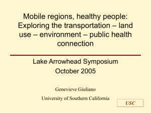 Mobile regions, healthy people: Exploring the transportation – land