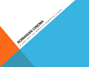 Romanian Cinema - Academic Csuohio