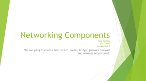 Networking Components Mike Yardley LTEC 4550 Assignment 3