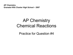 AP Chemical Reactions