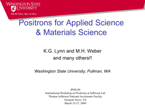 Positrons for Applied Science