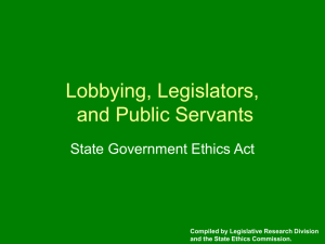 Lobbying and Public Servants - North Carolina State University