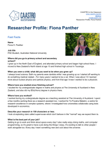 Researcher Profile: Fiona Panther